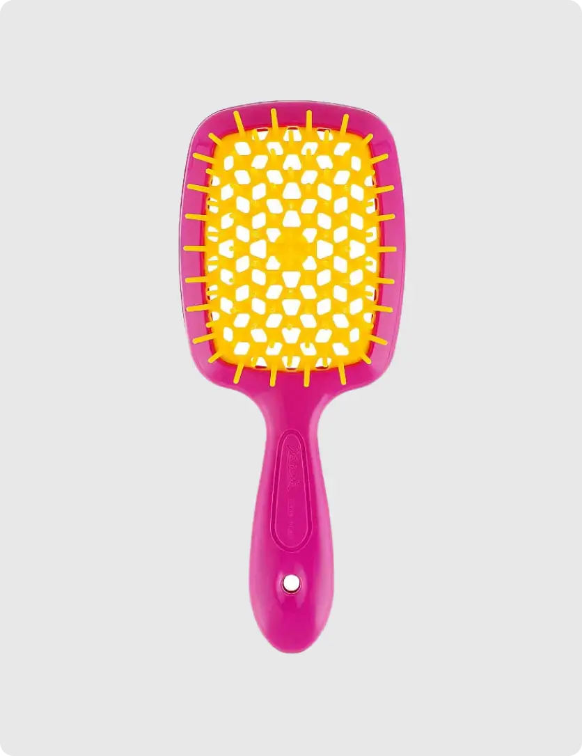 Janeke Superbrush Large Fusia & Yellow