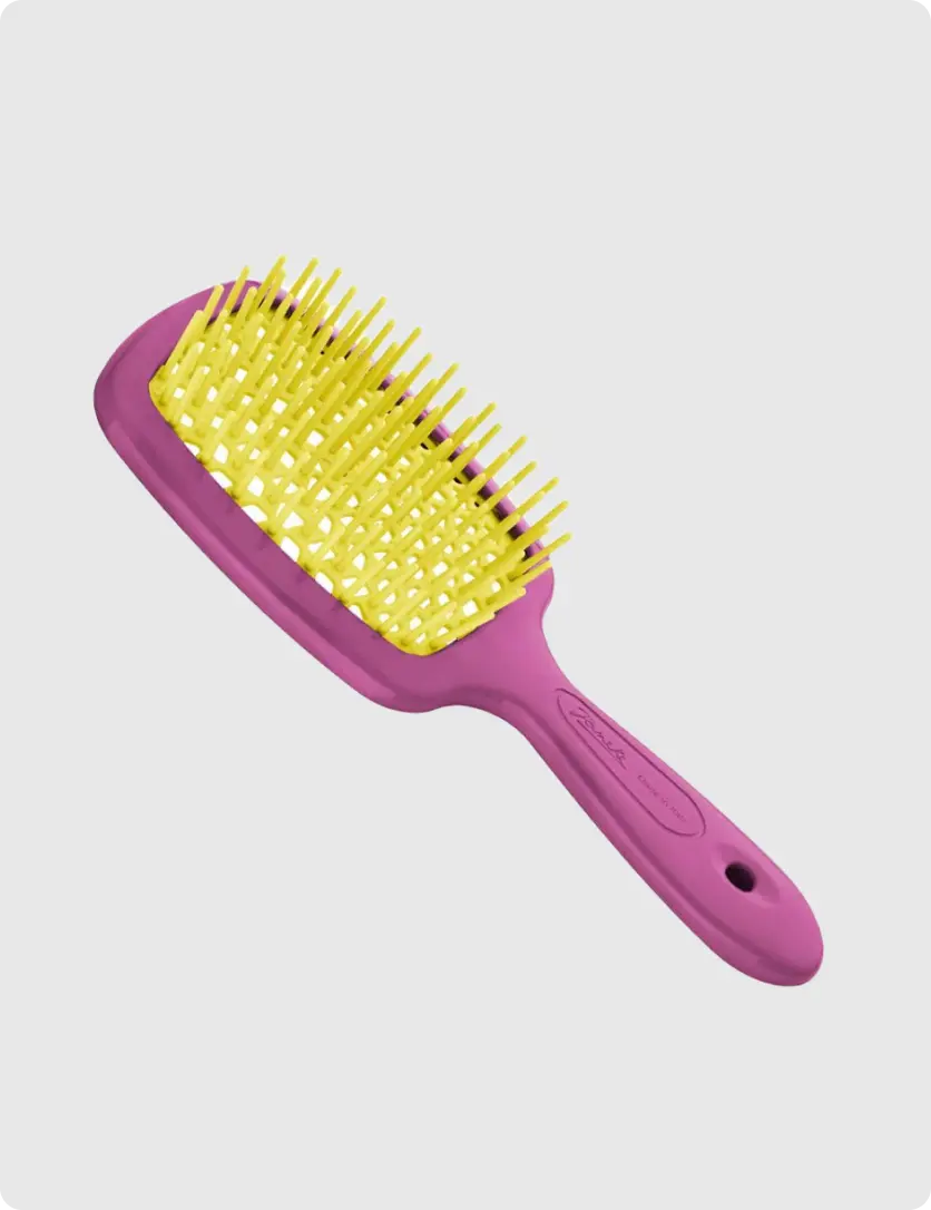 Janeke Superbrush Large Fusia & Yellow