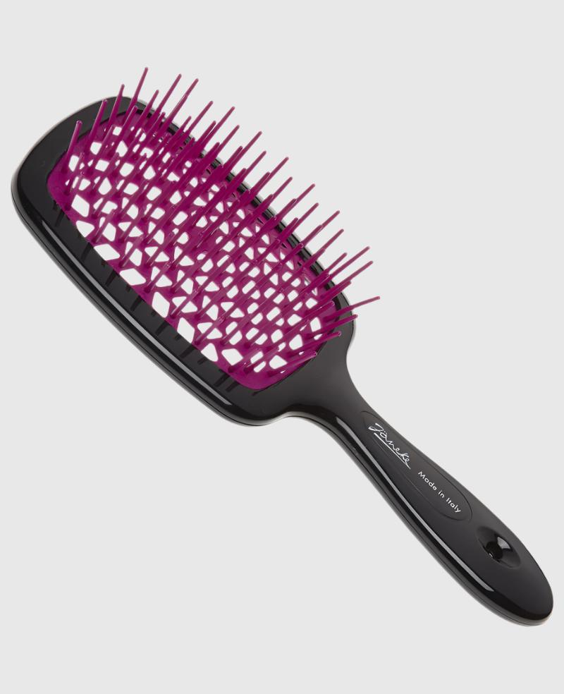 Janeke Superbrush Large Black & Fuchsia